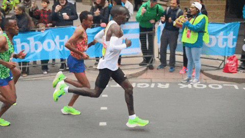 One step of Eliud's running form