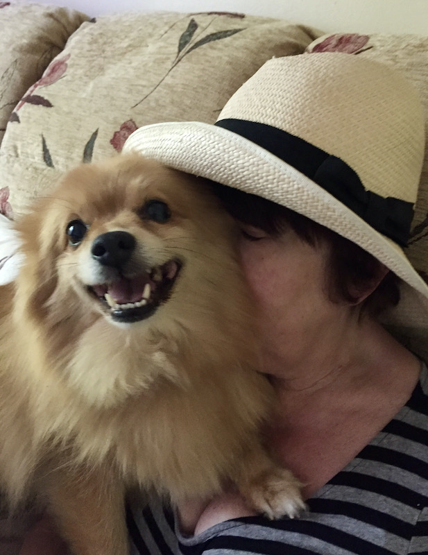 Rocco the dog and Anne.