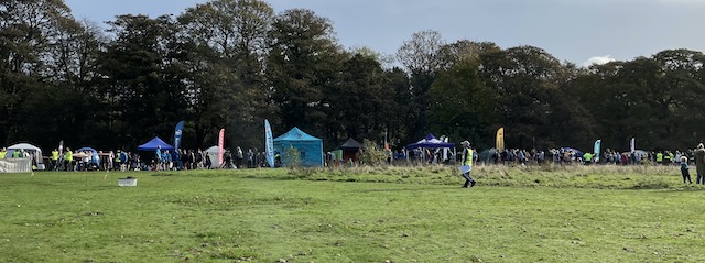 All the tents in the distance