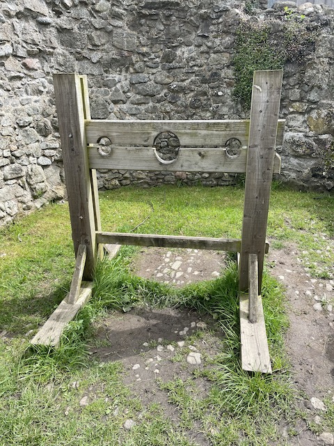 Stocks in the castle walls