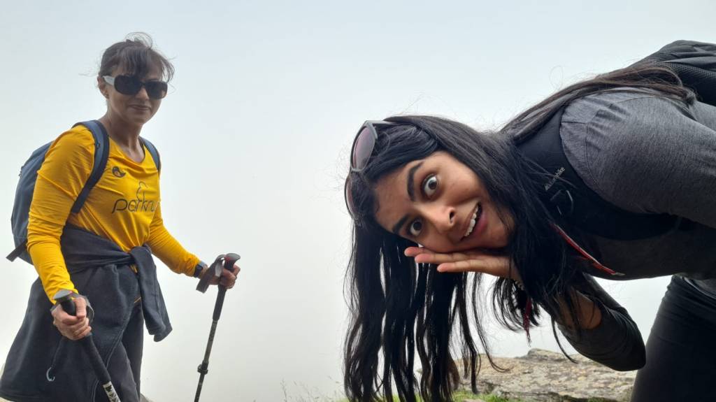 Clouds behind Maia, making visibility almost non-existent