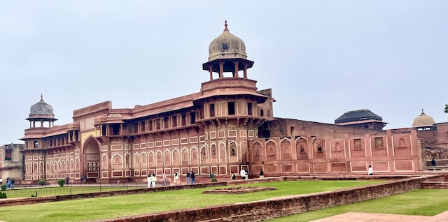 Much of the Agra Fort is built in Red Sandstone