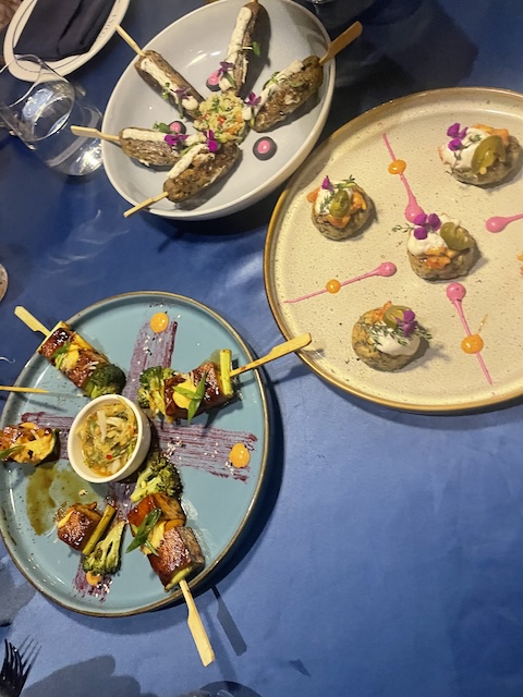 Some fancy appetisers at the restaurant