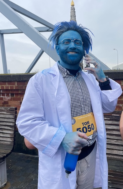 A runner in fancy dress