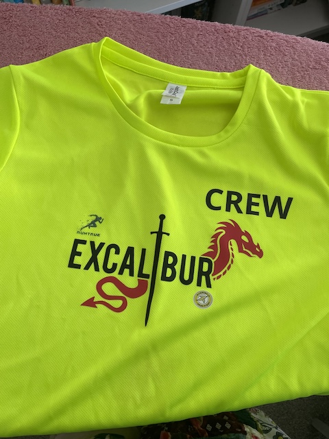 My volunteer teeshirt from Excalibur - in highlighter yellow